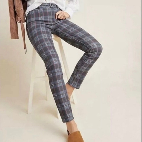 Paige Hoxton Ankle Multi Color Skinny Ankle Jeans Pants - Picture 1 of 13